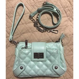 blue quilted crossbody bag/purse
